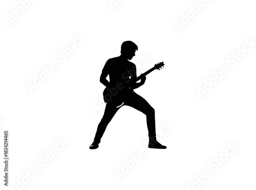 guitar player silhouette vector