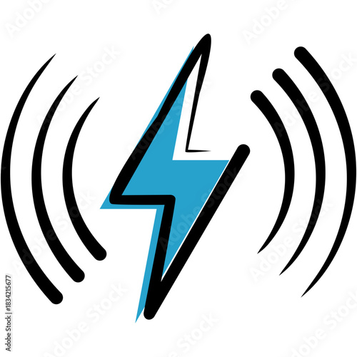 Smart Charging Hand Drawn Color icon