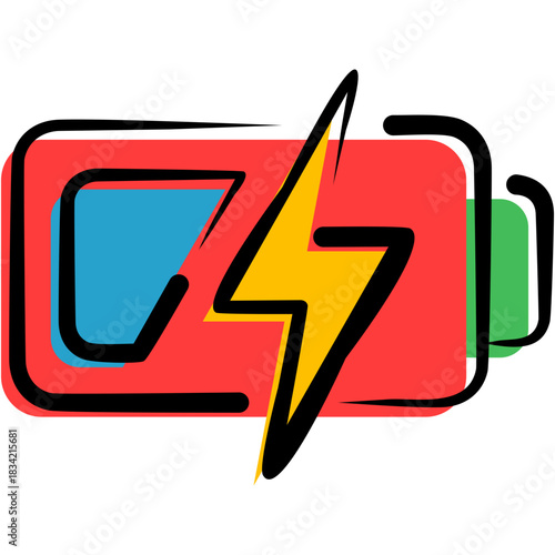 Charge Hand Drawn Color icon