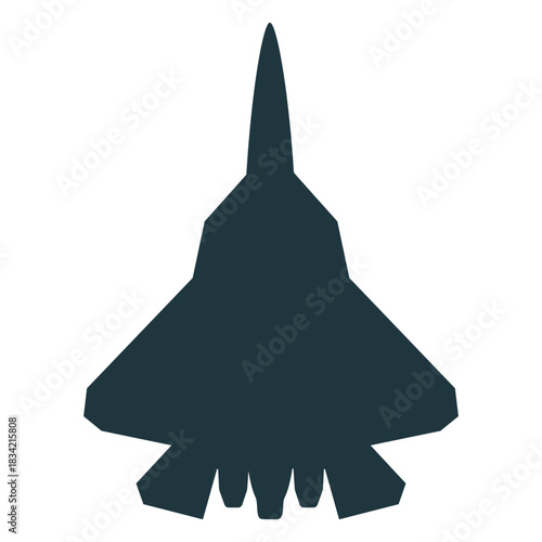 Simple aircraft top view silhouette