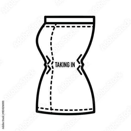 Taking In Clothing Alteration Vector Icon