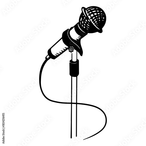 Awesome drawn microphone