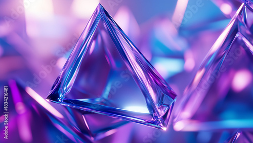 Chaotic Glass Shapes Background