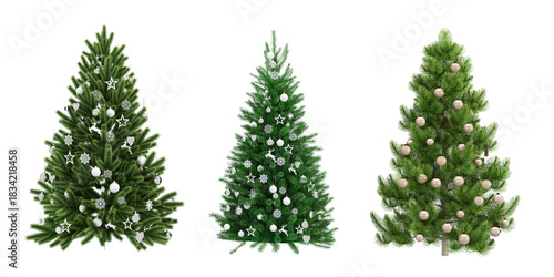 christmas tree isolated on white