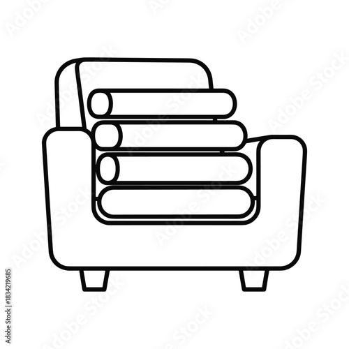Armchair line icon