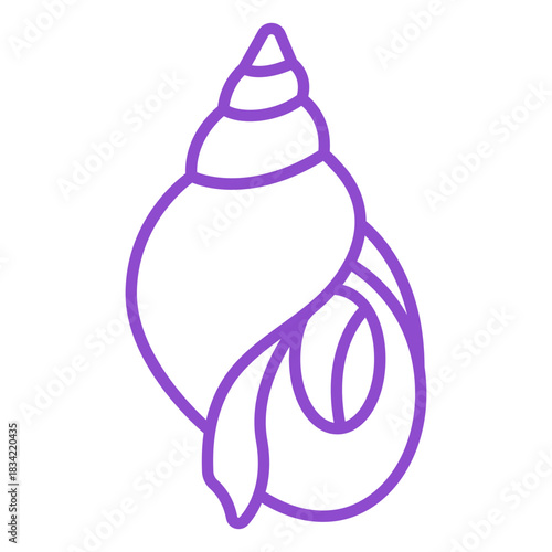 Whelk seashell stroke