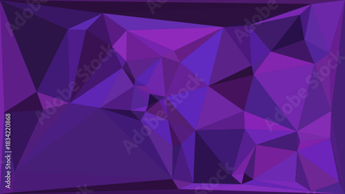 Modern abstract purple polygonal background with dynamic triangles and geometric design