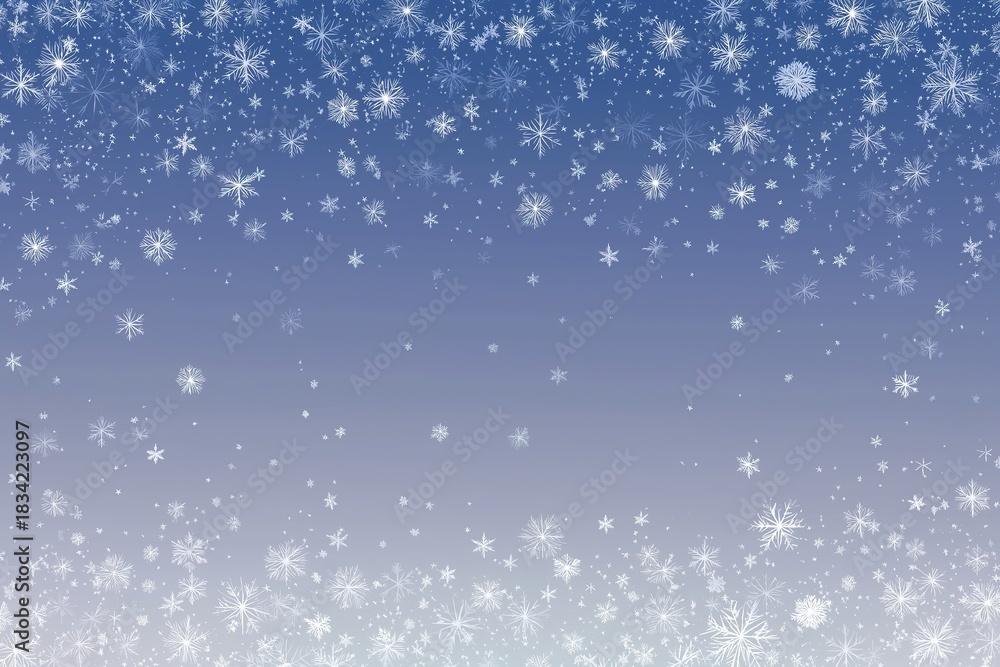 Fototapeta premium Festive Icy Snowflake and Star Blue Background with Text Area, Ideal for Winter Holiday Digital Backdrops Including Christmas Cards, New Year Posters, Social Media Posts and Presentation Designs