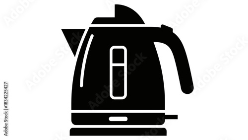 Electric Kettle Icon – Boiling Water Appliance Vector Illustration