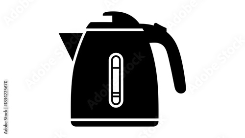 Electric Kettle Icon – Boiling Water Appliance Vector Illustration