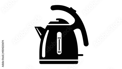Electric Kettle Icon – Boiling Water Appliance Vector Illustration