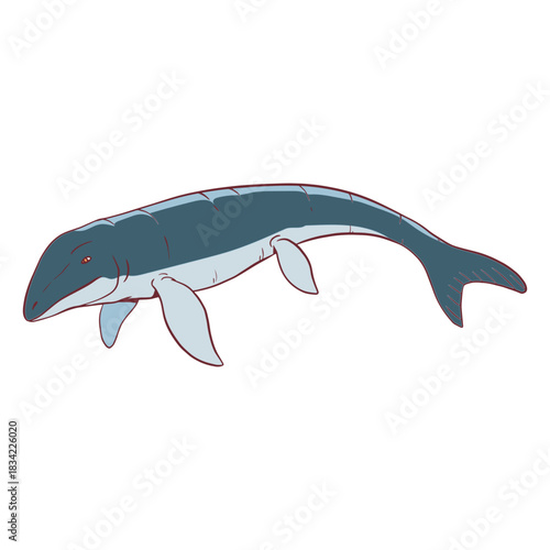 Mosasaur lizard illustration