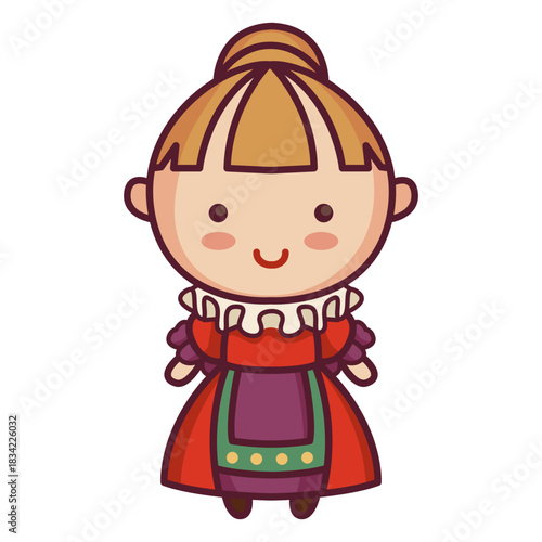 Old era english character cute character cute