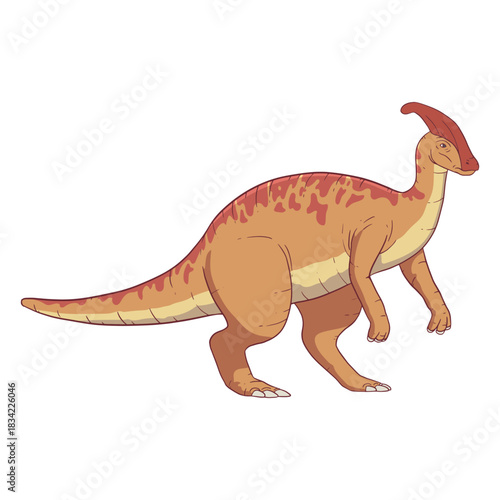 Parasaurolophus dinosaur illustration