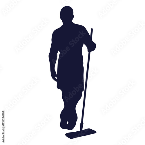 Silhouette mopping cleaner