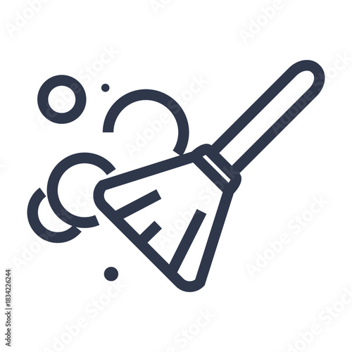 Sweeping broom icon