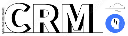 CRM concept. Customer Relationship Management improves business-client interaction. CRM supports data organization, cloud-based solutions, and effective customer communication. For business