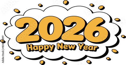 Celebrate a bright 2026 new year with festive cheer and vibrant celebration, perfect for greetings invitations and social media promotions