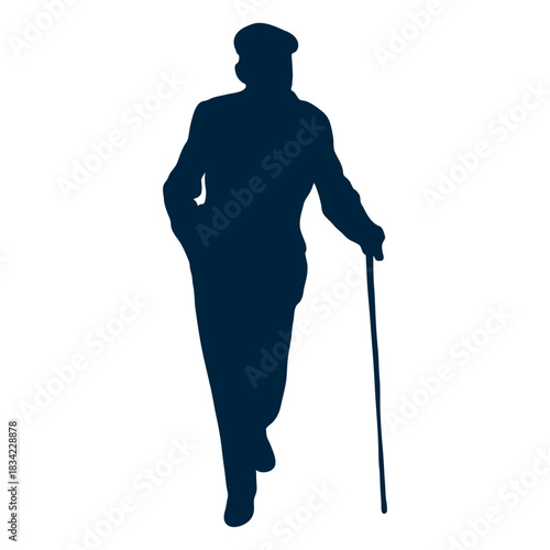 Senior man silhouette