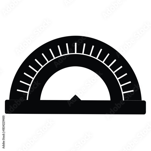 Protractor Stationery Tool Supplies School Icon Vector Instrument Measuring