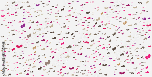 Colorful Organic Shapes Scattered on White abstract