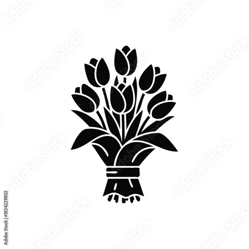 Bouquet of Tulips Icon flowers floral