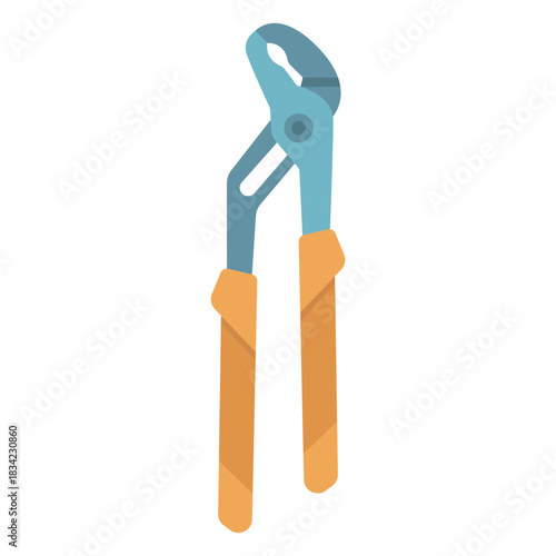 Water pump pliers flat