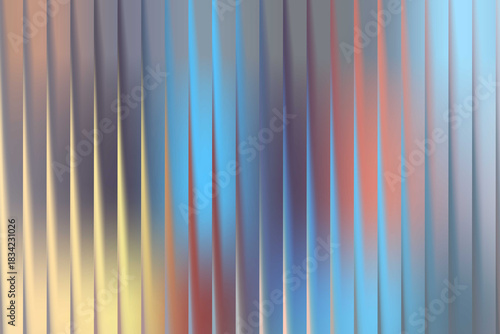 Foto Vibrant abstract background featuring glossy vertical pleated lines with a smoot