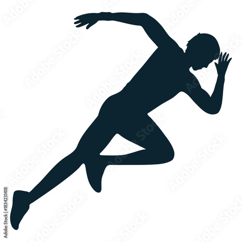 Male athlete silhouette athlete