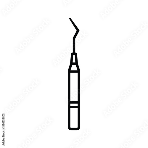 Dental Probe or Explorer Instrument Outline Icon