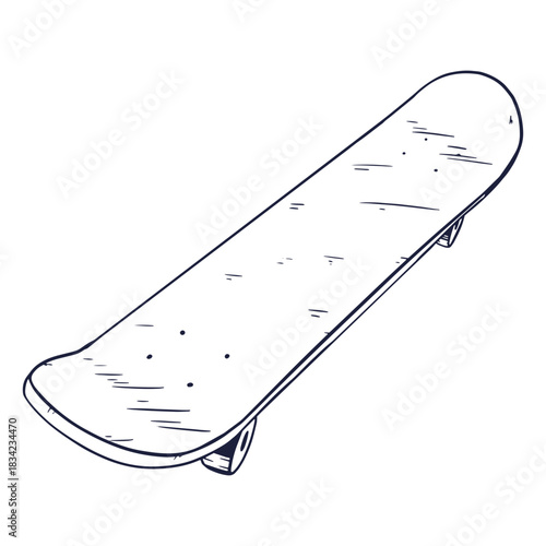 Side skateboard hand drawn
