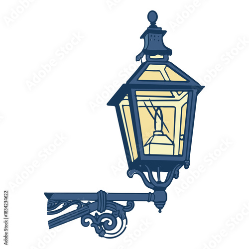 Vintage classic post lamp