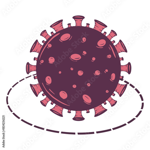Coronavirus covid19 hand drawn
