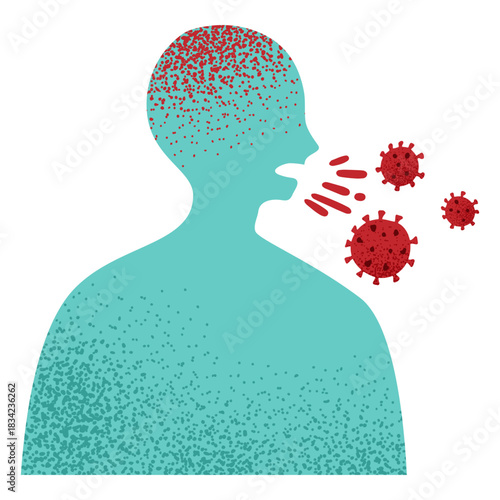 Covid19 coughing man