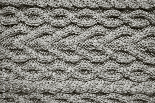 cable knit sweater pattern. Cozy nordic background. Ornate wool texture color of 2026 year cloud white