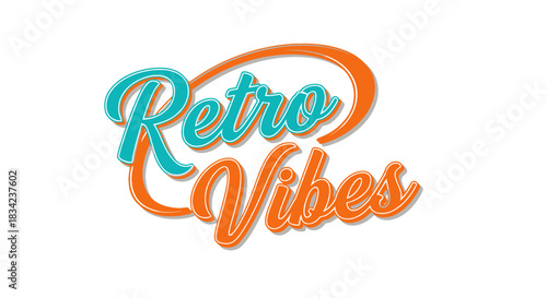 Retro Vibes Stylized Text Logo with Vintage Typography.