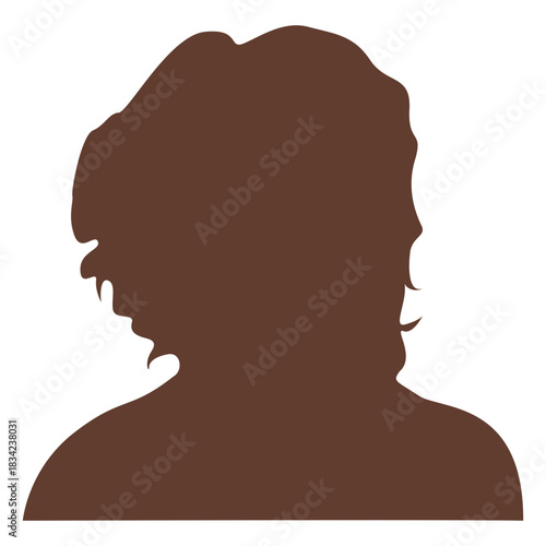 Anonymous avatar woman curly hair