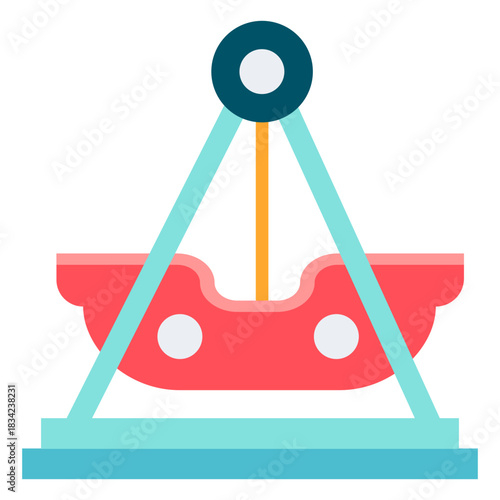 Carnival pendulum ride color