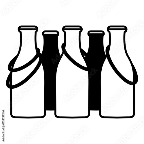 Carnival ring toss monochrome