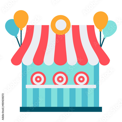 Carnival shooting gallery color carnival