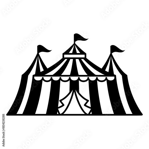 Carnival tent monochrome