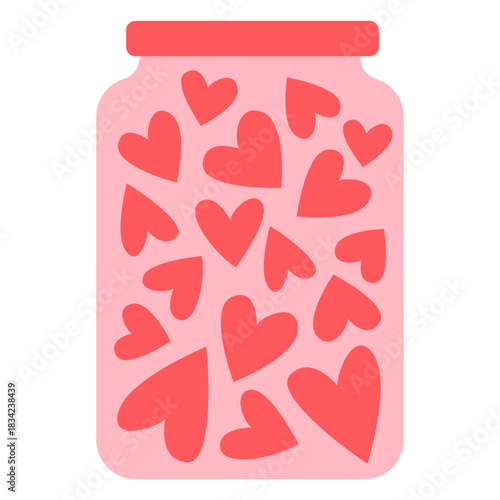 Hearts jar color