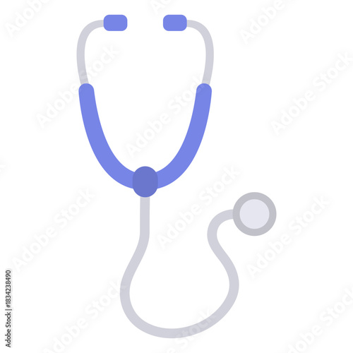Hospital stethoscope flat