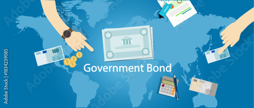 Government Bond Investment: Financial Security Concept