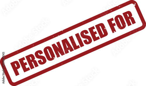 Angled red stamp featuring distressed edges communicates 'For Internal Use Only' clearly on white