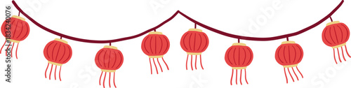 Red Chinese Lantern String Lights Decoration