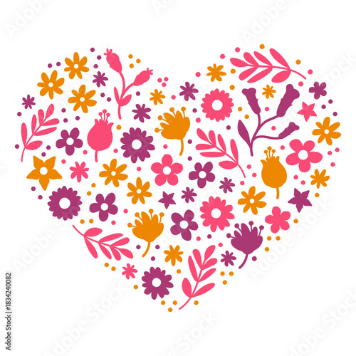 Heart made of flowers