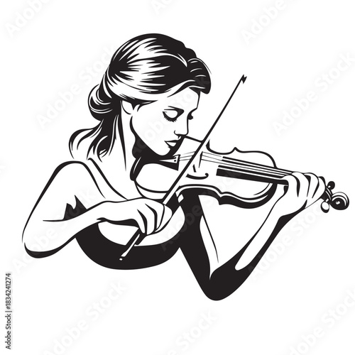 girl playing violin