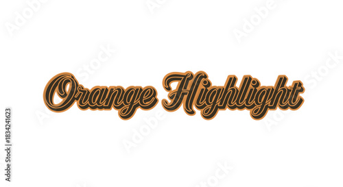 Golden Orange Highlight Text Effect.