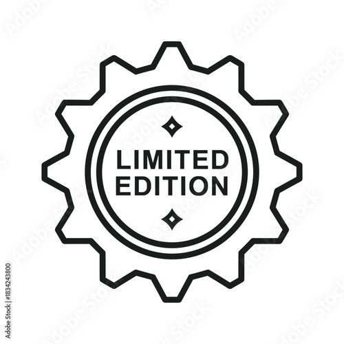 Limited Edition Black Outline Badge Icon
